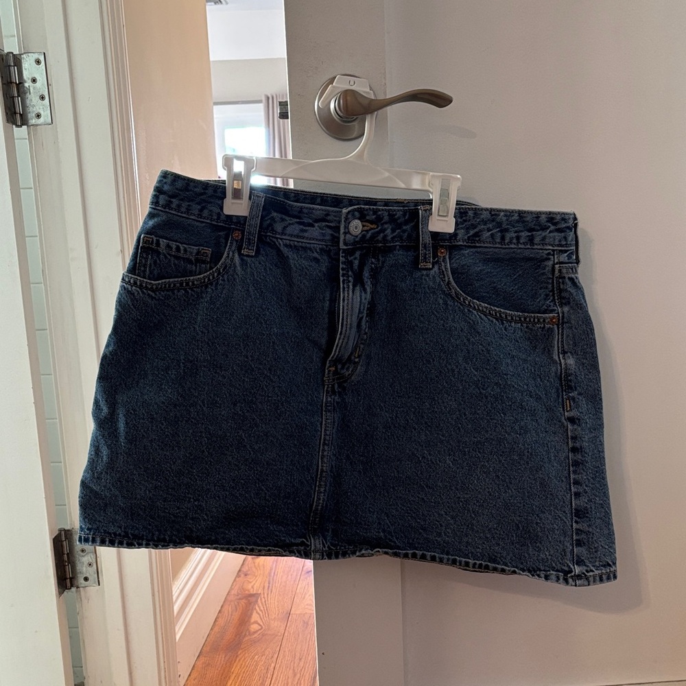 Old Navy Dark Blue Denim Mini Skirt